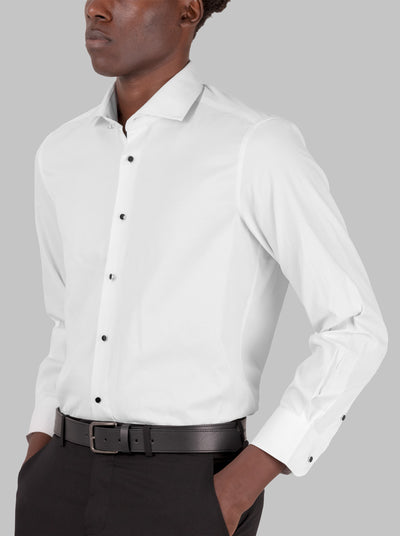 Formal Tuxedo Shirt in White