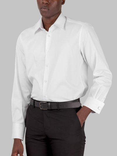Dress Shirt in White with French Cuffs